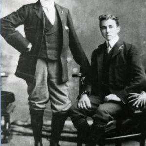 1905 Walter Cockerton seated and James Poulter the villa