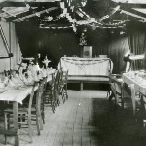 1937 The First Village Hall decorated for the coronation44