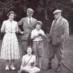 1940s Mr Mrs Alfred Blundel with Ted Ann David Saltmarsh