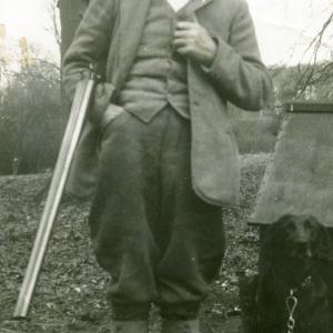 1940s early. Walter Partridge gamekeeper at Dalham Hall