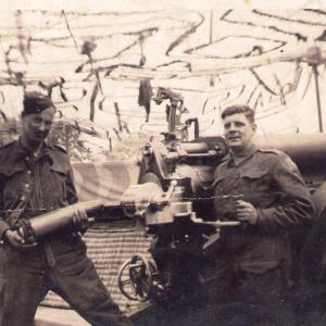 1943 Italy Maurice Wybrew R.A. left. wounded at Monte Cassino