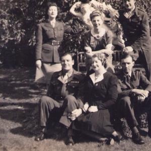 1944 45. Glebe House Nancy Malcolm Patricia wife of Ian Ella wife of Angus Tom Ian.