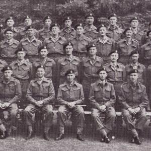 1944 May the Officers 144 RAC Keith back row extreme right.