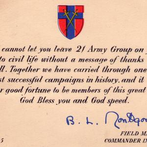 1945 communication from General Montgomery