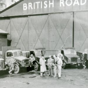 1947 Douglas Griffith receiving his lorries back after the
