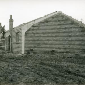 1954 Bridge St blockwork nears completion on the new Villa