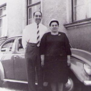 1960s Sylvester Viehl with his wife after several years in Germany