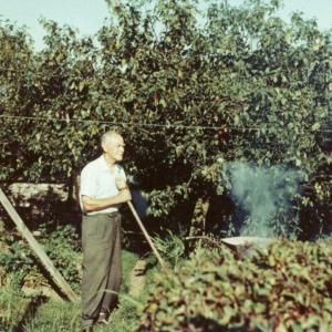 1967 Chippenham Rd Frank Clark in his garden652