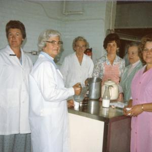 1980 Moulton W I members prepare refreashments at a show231