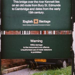 1994 Packhorse Bridge English Heritage sign104
