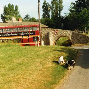 1996 Brookside double decker bus heads for Gazeley Rd393