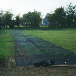 1997 June Village Green plastic mesh to be laid on vehicl