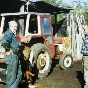 1997 October Bury Lane Tony Jenning in his yard with Dou