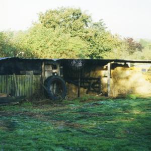 1997 October Gazeley Rd sheds at the bottom of Tony Jenni