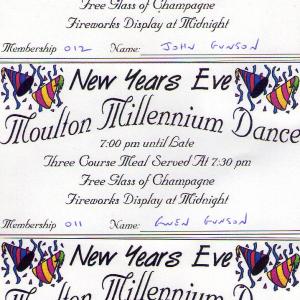 1999 Millenium tickets