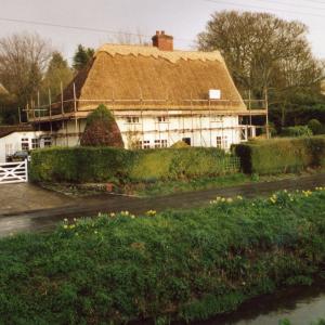 2005 Brookside Old Vicarage half thatch by thatcher 2
