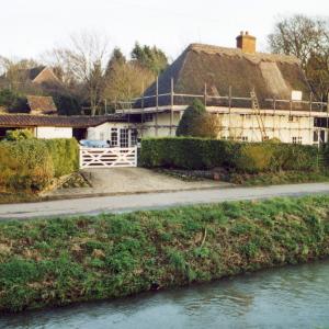 2005 Brookside Old Vicarage half thatch by thatcher Mr N