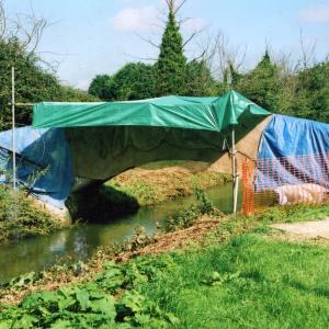 2007 August Brookside Pretty Bridge under repair by Valia