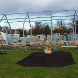 2009 Old hall demolished and building of the new hall 13