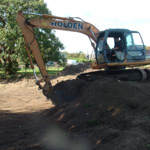 2011 French Hall pond is dug out liner fitted 10
