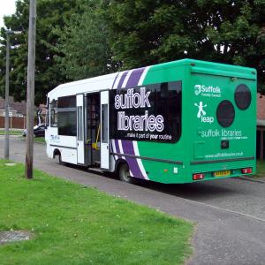 2015 13 09 Moulton Suffolk Tweed Close the mobile library visits the village Sunday Copy