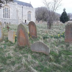 2015 14 03 Old Gravyard Moulton graves of the Blinkers.