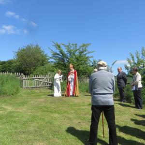 2018 16 05 Saint Peters churchyard extension. The Bishop of Dunwich consecrates the new area 1