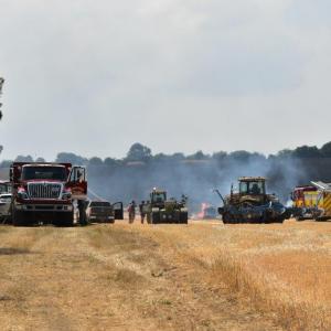 2018 25 07 Farm fire at Moulton Manor Farm 1