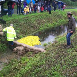 2018 26 08 Moulton Fun day duck race rain 3