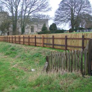 2019 04 12 Saint Peters new Churchyard new fence errected by Bob Saltmarsh Douglas James 1