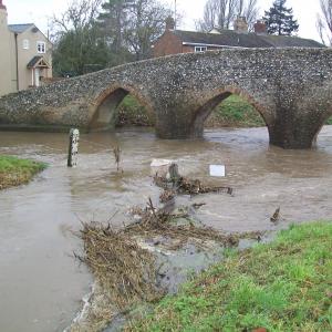 2019 13 12 Moulton Suffolk First time river in flood 3