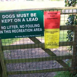 2020 17 04 Warning notices around the village 1
