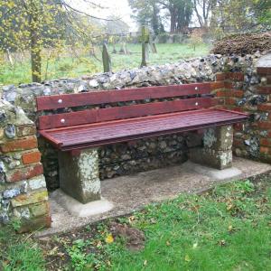 2020 31 10 New churchyard Jim Chris Bugg paint the gate and restore the seat 2