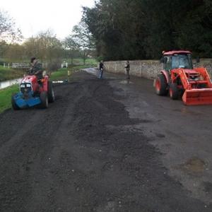 2021 27 01 brookside Bill rampling and Douglas James re surface parking area near church gates.