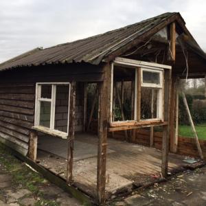 2022 03 05 Old cobblers shop being removed No3 The Green 1