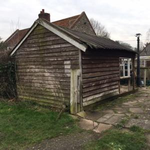 2022 03 05 Old cobblers shop being removed No3 The Green 2