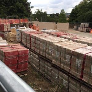 2022 June. new bungalow being built beside the Gazeley Rd on the former site of Amento 1