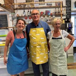 2022May Moulton Shop Harriate Mike and Cathy last week at the shop for Mike and Cathy