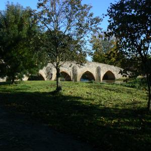 Oct 2007 Packhorse Bridge from the Village Green